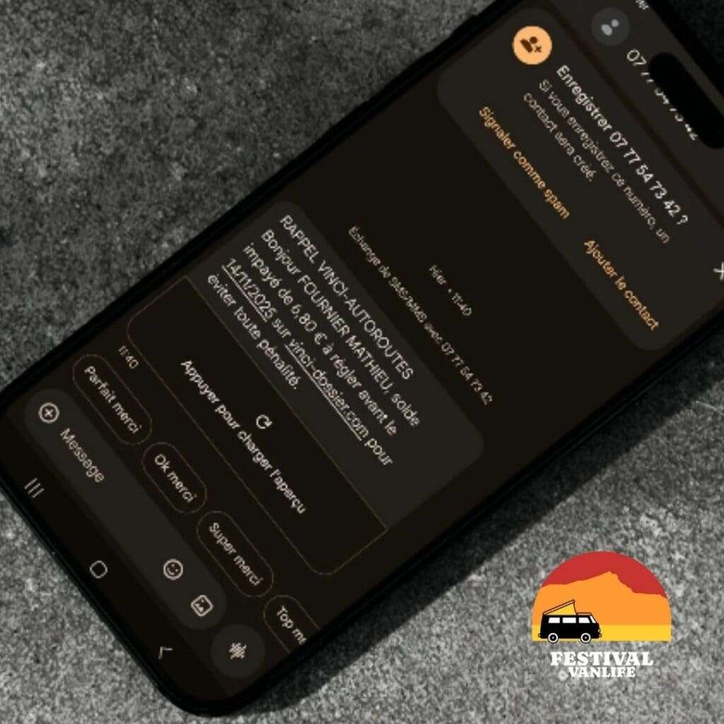 Arnaques aux faux messages Vinci Autoroutes : ce qu’il faut savoir avant de prendre la route en van
